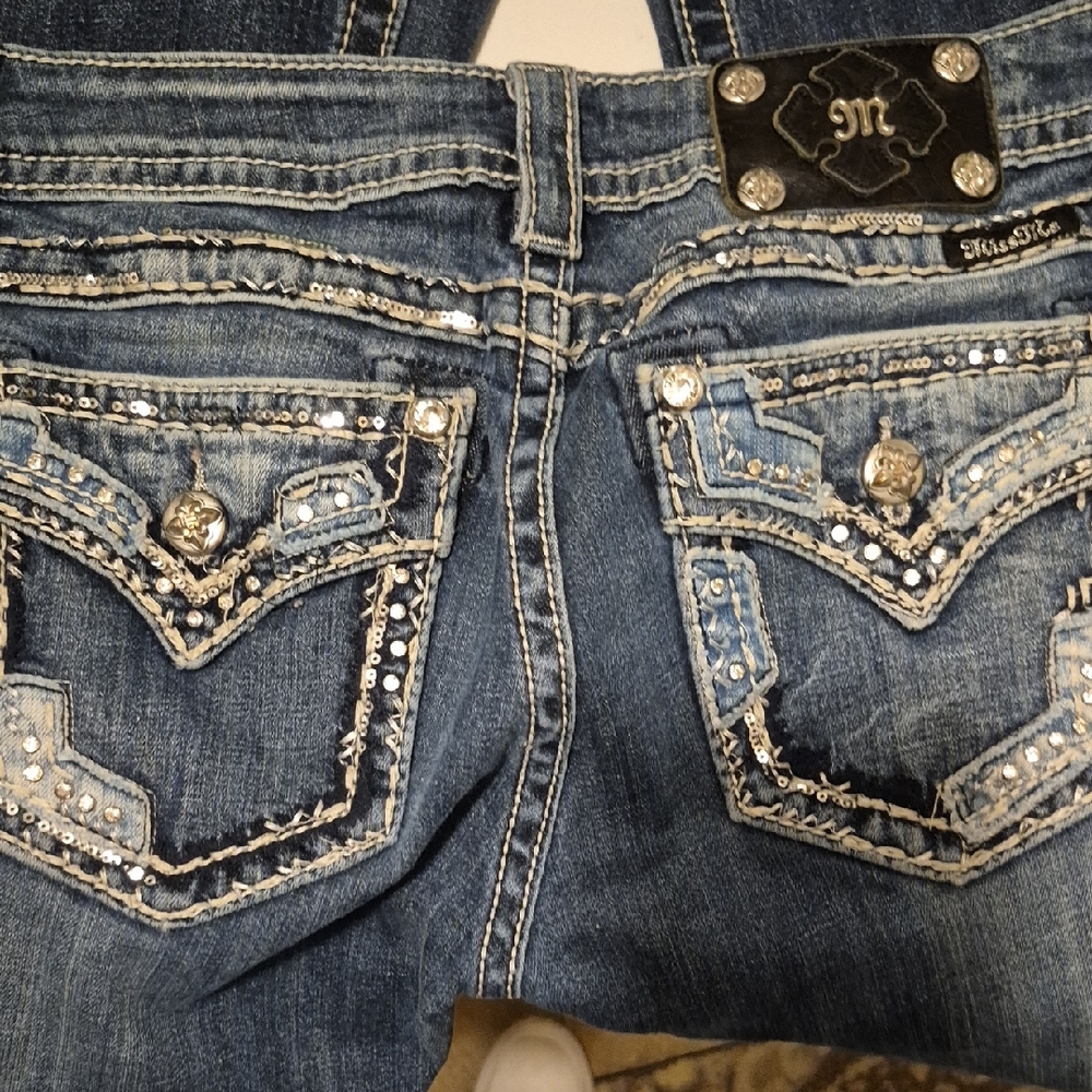 Miss Me Embellished Blue Boot Cut Jeans